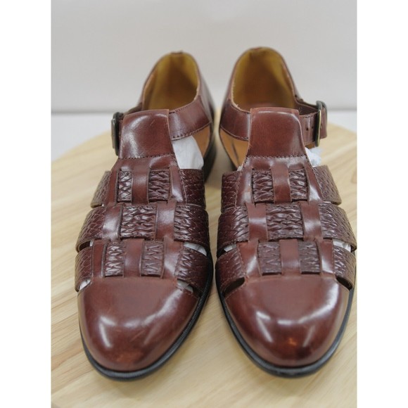 Stacy Adams Men's Huraches Red Comfort Flex Sandals Size 10.5M - Picture 4 of 9